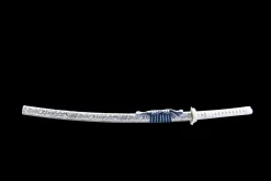 Alternative view of Azure Snow Silver Scale - Katana Forjada a Mao em Aco carbono 1045