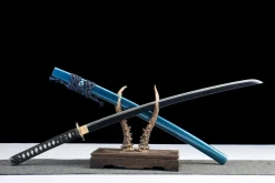 Crane Among Pines - Katana Forjada a Mao em Aco carbono 1045