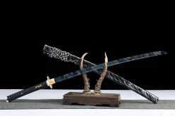 Alternative view of Frost Edge Untested - Katana Forjada a Mao em Aco carbono 1045