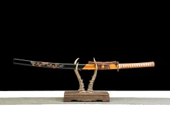 Autumn Bloom - Katana Forjada a Mao em Aco carbono 1065
