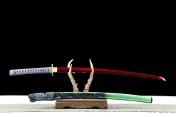 Alternative view of Blood Blossom - Katana Forjada a Mao em Aco carbono 1065
