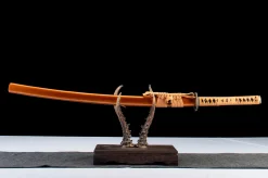Corte Sem Rastro - Katana Forjada a Mao em Aco carbono 1065