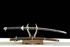 Alternative view of Immortal Slash (开门) - Katana Forjada a Mao em Aco carbono 1065