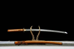 Alternative view of Obsidian Inferno - Katana Forjada a Mao em Aco carbono 1065