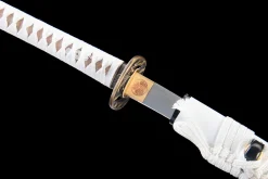 Presa Branca - Katana Forjada a Mao em Aco carbono 1065