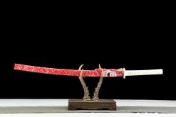 Wrathful Flame - Katana Forjada a Mao em Aco carbono 1065