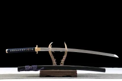 Azure Radiance - Katana Forjada a Mao em Aco Damasco