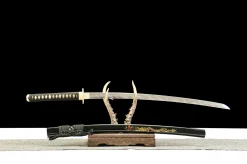 Alternative view of Dragon Amber - Katana Forjada a Mao em Aco Damasco