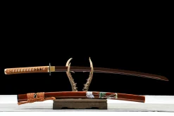 Ember Pattern - Katana Forjada a Mao em Aco Damasco