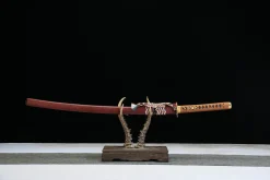 Flame Edge - Katana Forjada a Mao em Aco Damasco