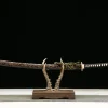 Obsidian Dragon Soul - Katana Forjada a Mao em Aco Damasco premium