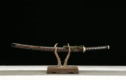 Obsidian Dragon Soul - Katana Forjada a Mao em Aco Damasco premium