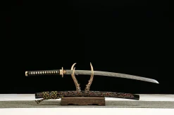 Alternative view of Obsidian Dragon Soul - Katana Forjada a Mao em Aco Damasco premium