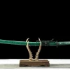 Teal Wave - Katana Forjada a Mao em Aco Damasco