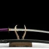 Abyss Edge - Katana Forjada a Mao em Aco Damasco temperado argila
