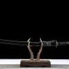 Golden Ink Feather - Katana Forjada a Mao em Aco Damasco temperado argila