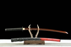 Tsukuyomi - Katana Forjada a Mao em Aco Damasco