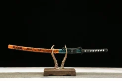 Dark Gold Radiance - Katana Forjada a Mao em Aco ferramenta T10