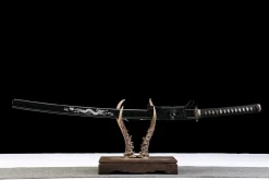 Deep Ocean Gold Thread - Katana Forjada a Mao em Aco ferramenta T10