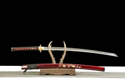 Alternative view of Rose Flame - Katana Forjada a Mao em Aco ferramenta T10