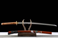 Alternative view of Scarlet Cherry Moon - Katana Forjada a Mao em Aco ferramenta T10