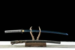 Alternative view of Hollow Blue - Katana Forjada a Mao em Aco mola 65Mn
