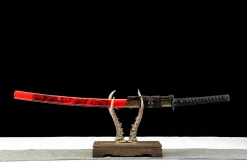 Scarlet Phantom - Katana Forjada a Mao em Aco mola 65Mn