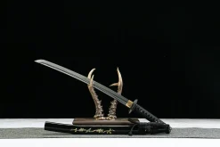 Alternative view of Golden Kirin - Wakizashi Forjada a Mao em Aco artesanal forjado a mao