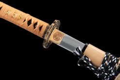 Travessia da Compaixão - Wakizashi Forjada a Mao em Aco carbono 1065